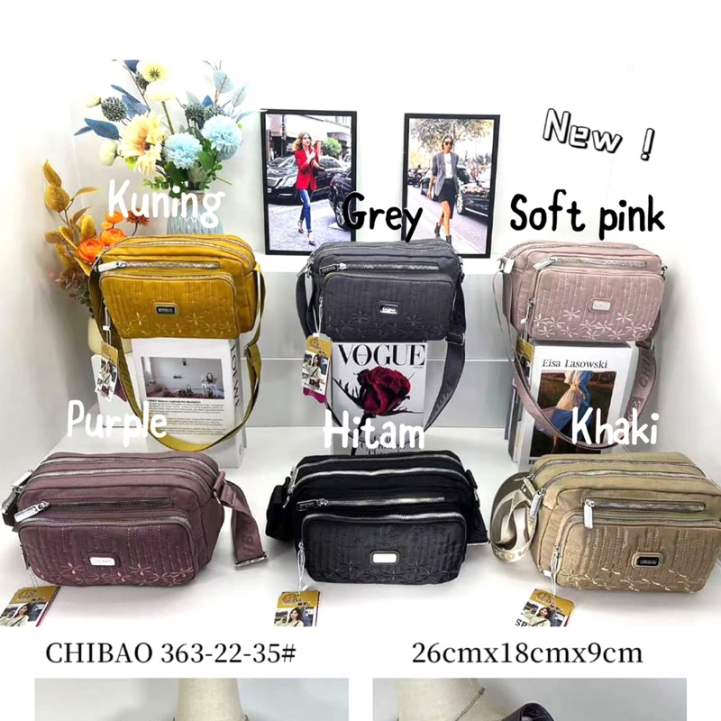 CB363-22-35 TAS SELEMPANG WANITA IMPORT CHIBAO