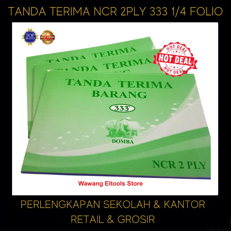 

BUKU TANDA TERIMA BARANG 333 / RANGKAP 2 /NCR 2 PLY / 10 BUKU PER PAK .