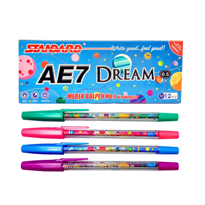 

Bolpoin STANDARD AE-7 Dream Hitam 0.5mm (024123)