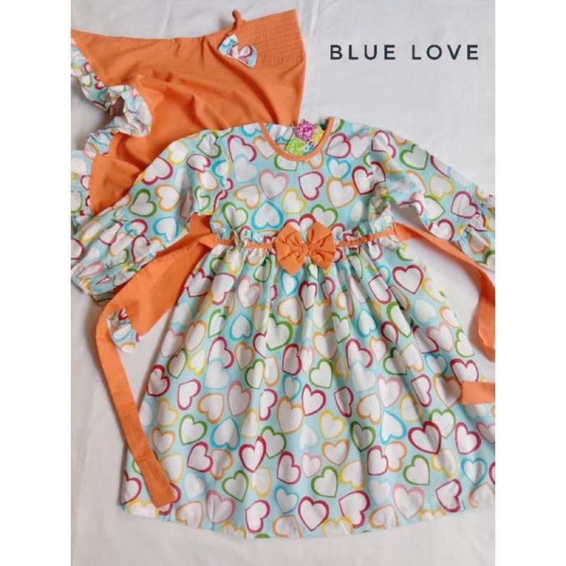 GAMIS ANAK PEREMPUAN KATUN MOTIF INCLUDE JILBAB 2-3 TAHUN / BAJU MUSLIM LEBARAN ANAK PEREMPUAN 2-3 TAHUN