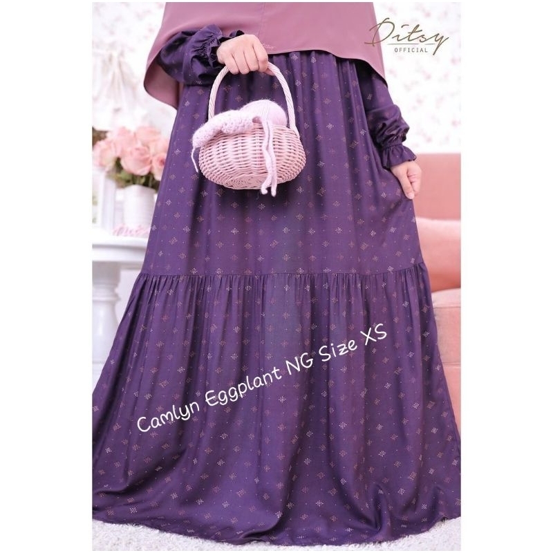 Ditsy April 2023 Camlyn Eggplant Nightgown Size XS
