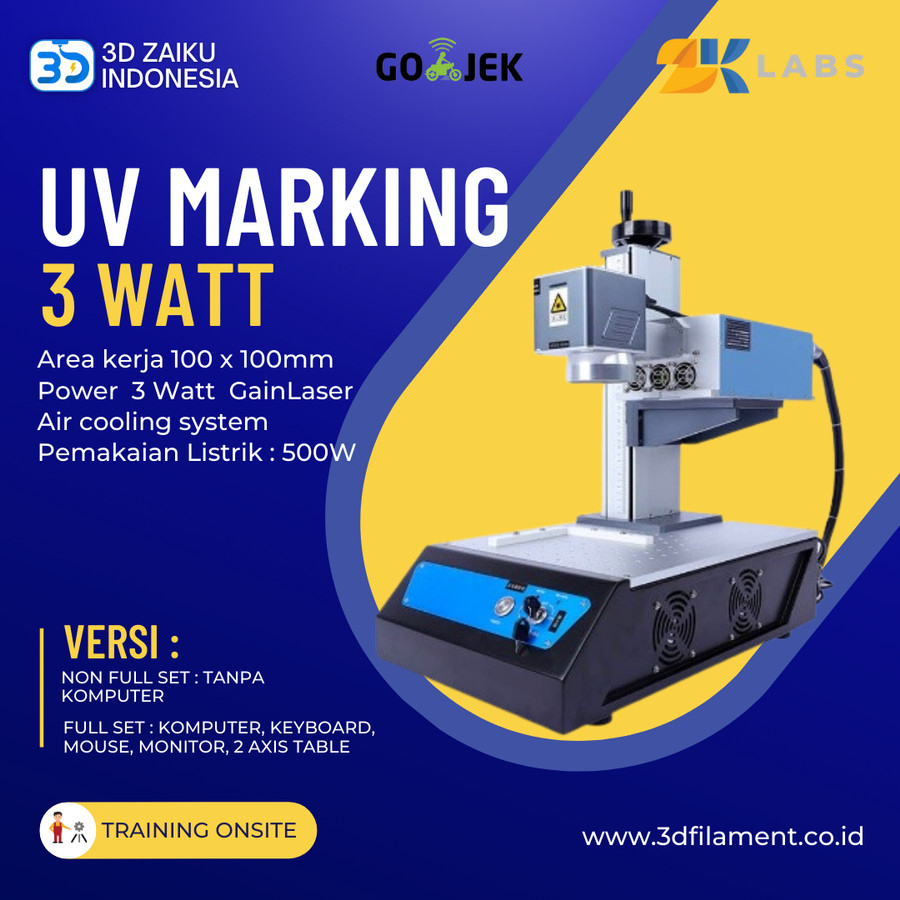 Zaiku Industrial UV Marking Laser Tabletop 3 Watt High Precision Focus