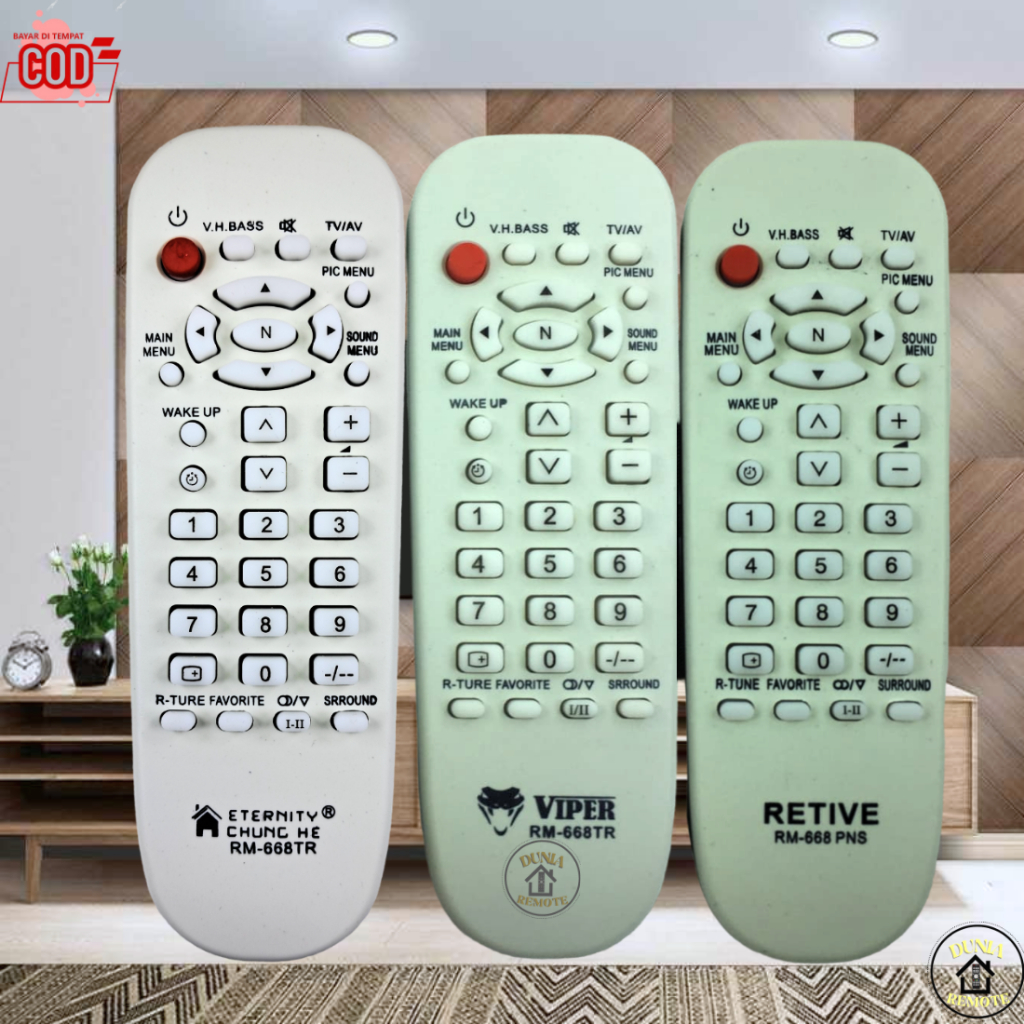 Remot Remote Seriess Tv Multi Universal Tabung Panasonic 668