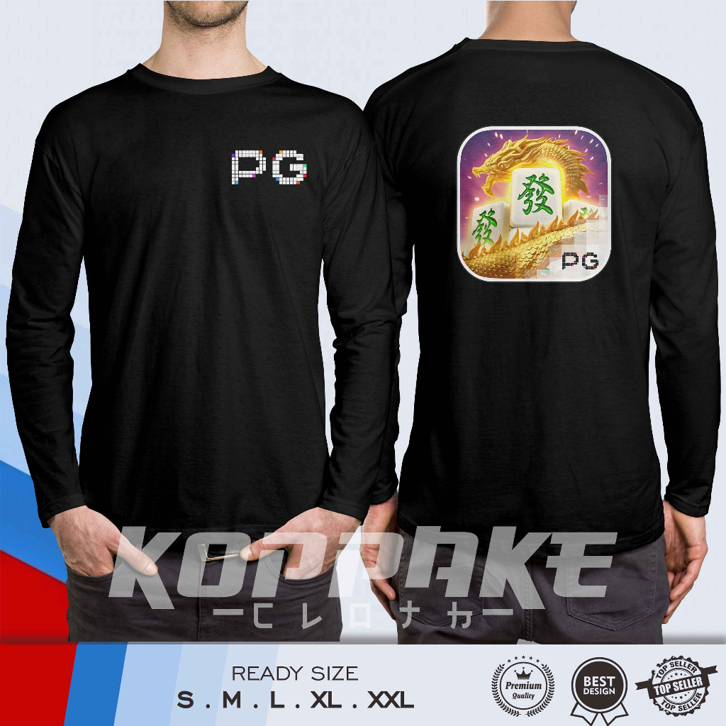 Kaos PG Soft Mahjong Ways Game Slot Lengan Panjang Baju Distro