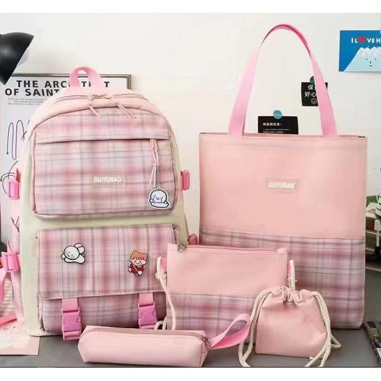 (COD) Vyctoria VOS18252 Tas Ransel Set 5in1 Wanita Cantik Import JTF18252 18252