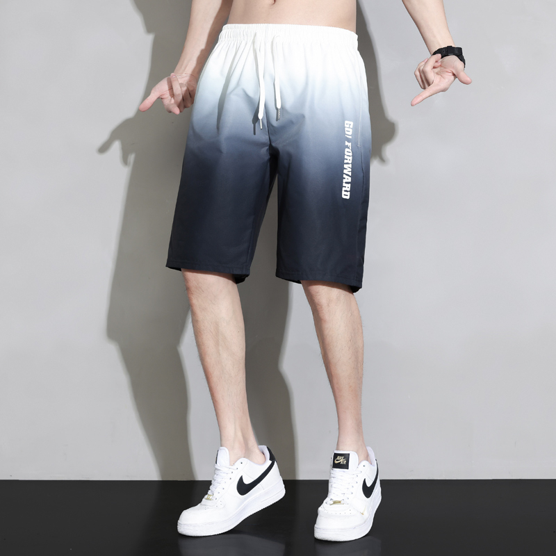 Celana Pendek Pria Pencetakan gradien Sport Casual Olahraga Santai Sporty Fashion Shorts K917