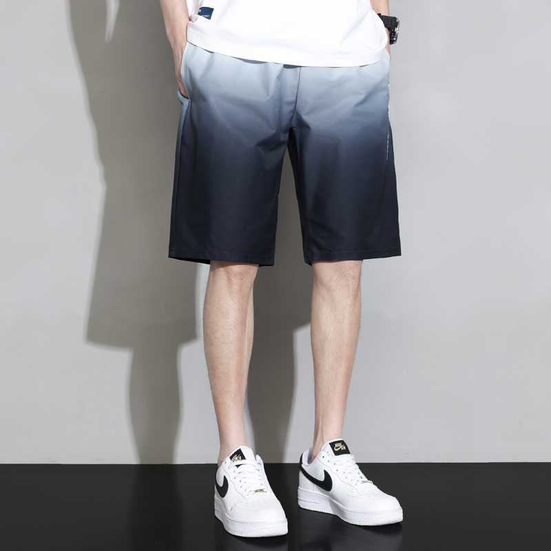 Celana Pendek Pria Pencetakan gradien Sport Casual Olahraga Santai Sporty Fashion Shorts K917