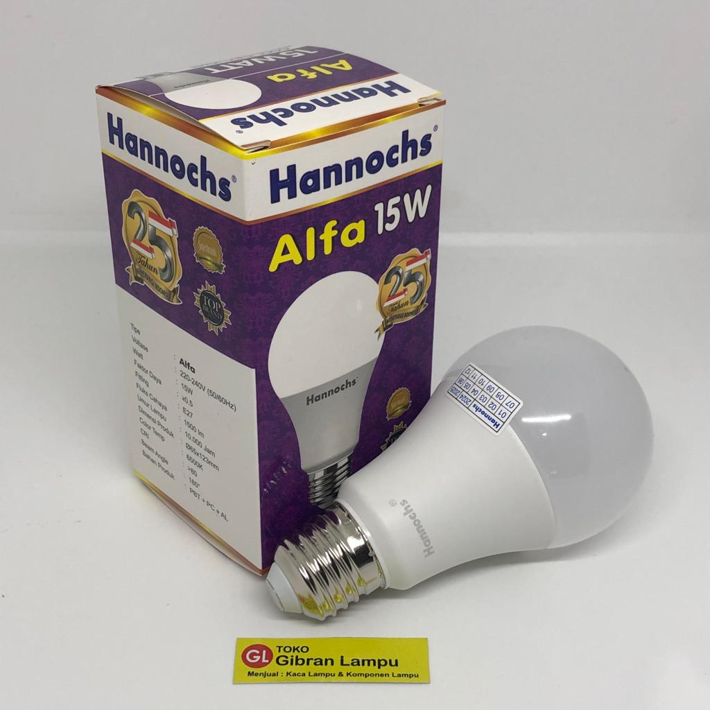 Lampu LED Hannochs Alfa 3w 5w 7w 9w 12w 15w 20w - Bohlam LED Kapsul Hemat Energi All Varian Watt