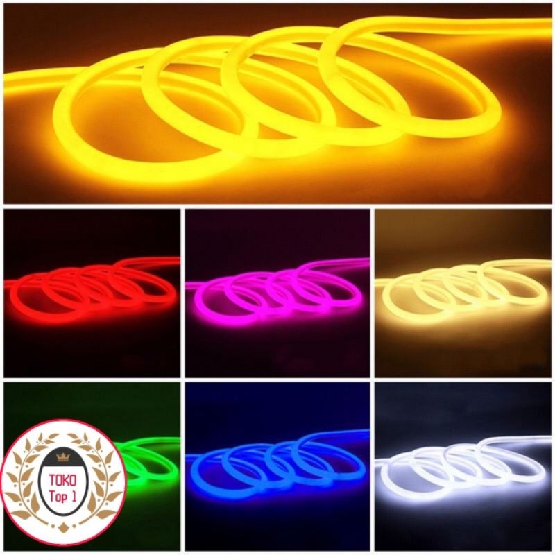 Paket Lampu Neon Flex 220v 1m 2m 3m 4m 5m 5 meter Led Selang Fleksibel 220v Warna Neon Box Outdoor ip65 Huruf DIY 220v strip