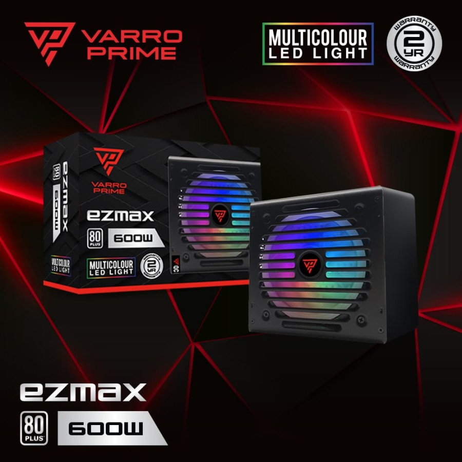 POWER SUPPLY VARRO EZMAX 600W RGB 80+