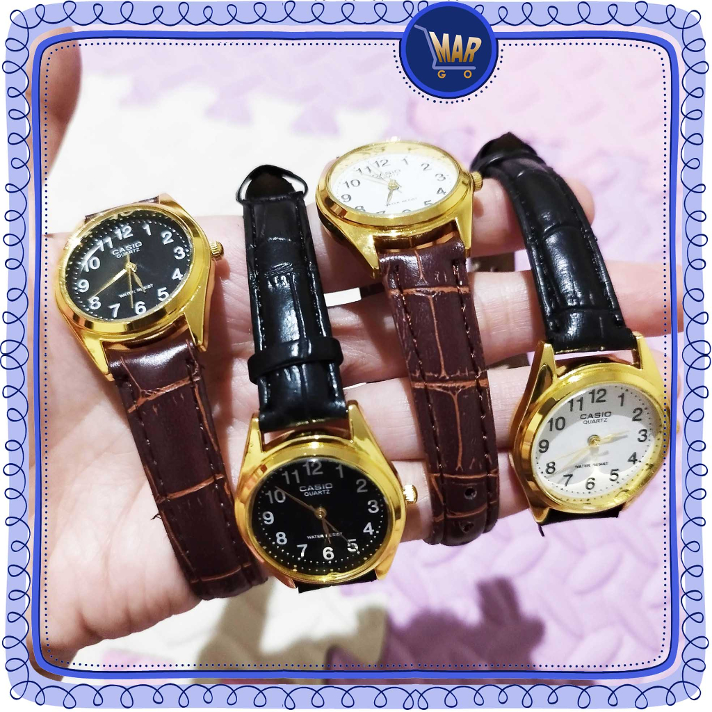 jam tangan bulat gold jam wanita jam tali kulit jam kulit jam loreng jam tangan kecil