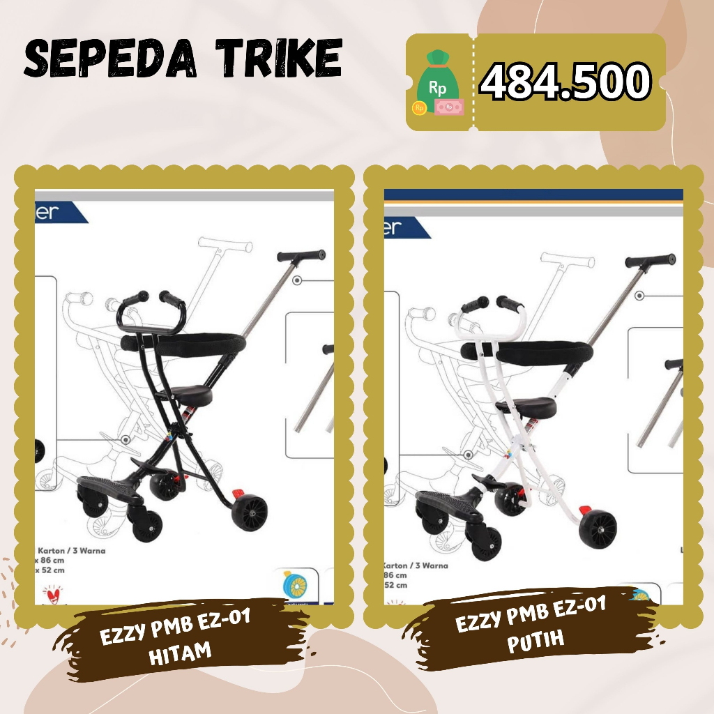 EXTRA FRONT Trike Pad T3 CVC / Trike Pad T3 Extra Front CVC alas kereta dorong bayi Akachan