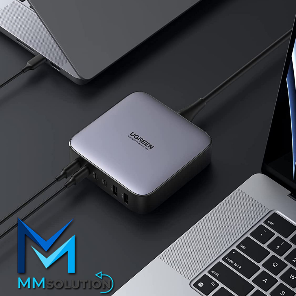 UGREEN Desktop Charger Station 200W Nexode GaN 6 Port Fast Charging - 40914 -- BLACK