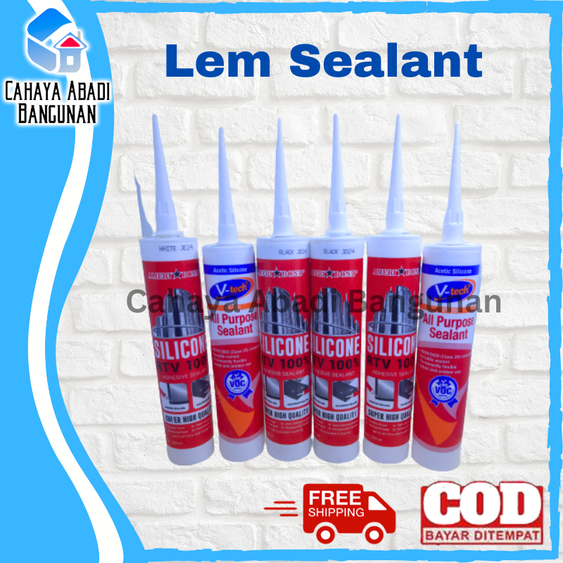 LEM SEALANT SILICONE HANDSOME/ LEM KACA/ LEM AKUARIUM /LEM BOTOL 300ML