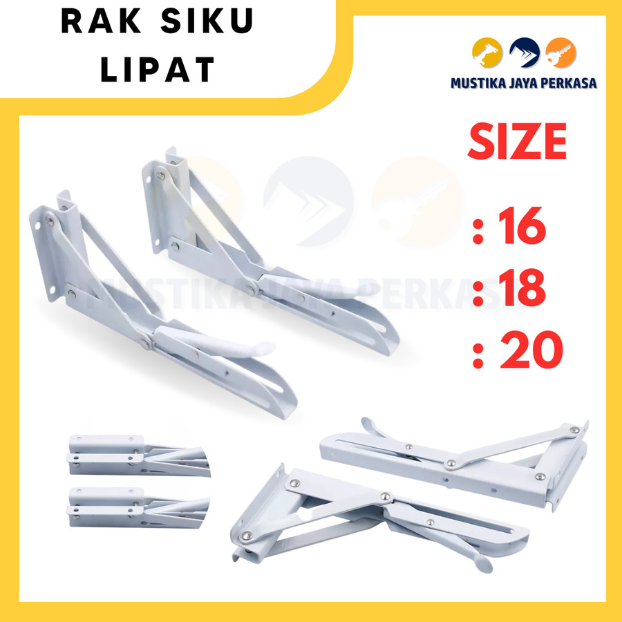 Siku Rak Meja Lipat Dinding Besar 16 18 20  Inch Engsel Ambalan