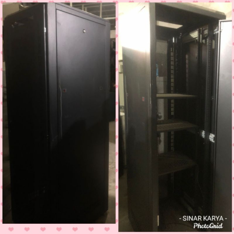Close rack indorack rak server 42U Depth 600mm kondisi bekas panel internet box