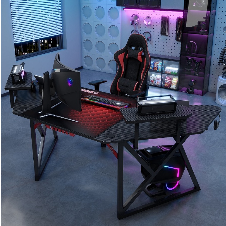 Highline Meja Gaming Meja Komputer Besar Gaming Desk Premium