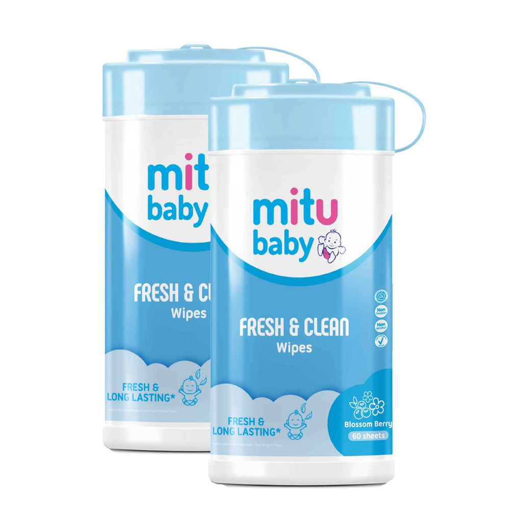 Mitu / Mitu baby / Fresh &amp; clean Wipers / blossom berry / 60 sheets