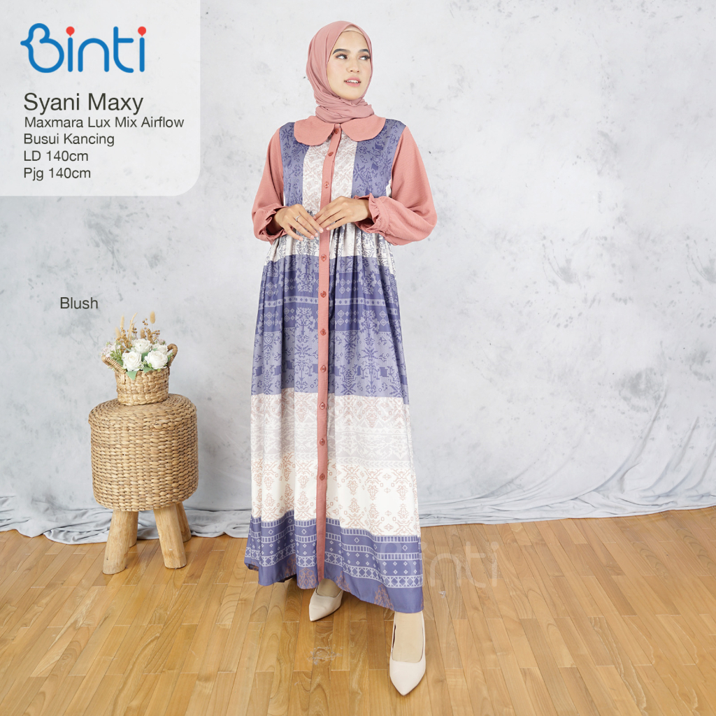 Syani Baju Gamis Jumbo Wanita Ld 140 Maxmara Lux Terbaru