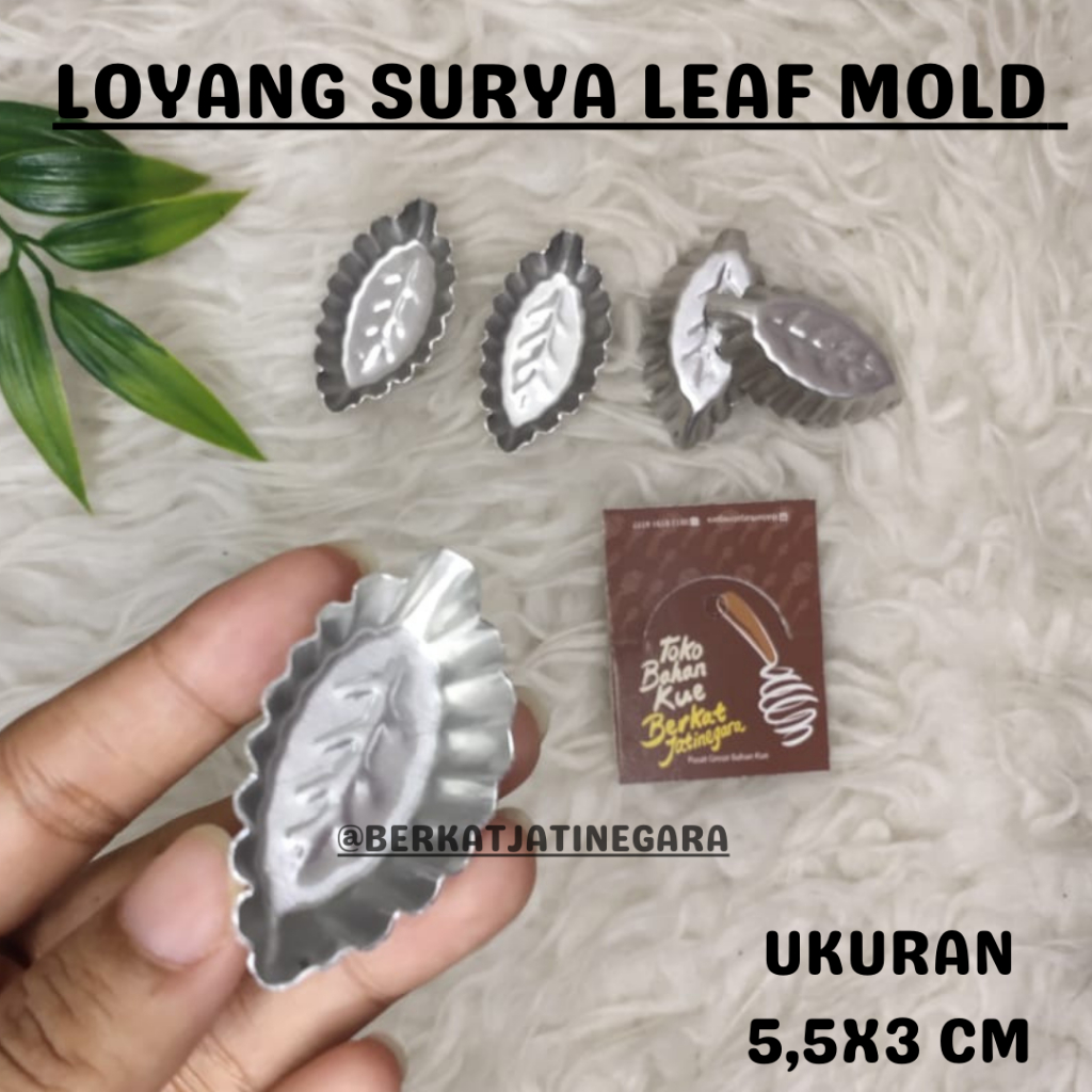 LOYANG SURYA LEAF MOLD/ LOYANG MOTIF DAUN/ 12 PCS