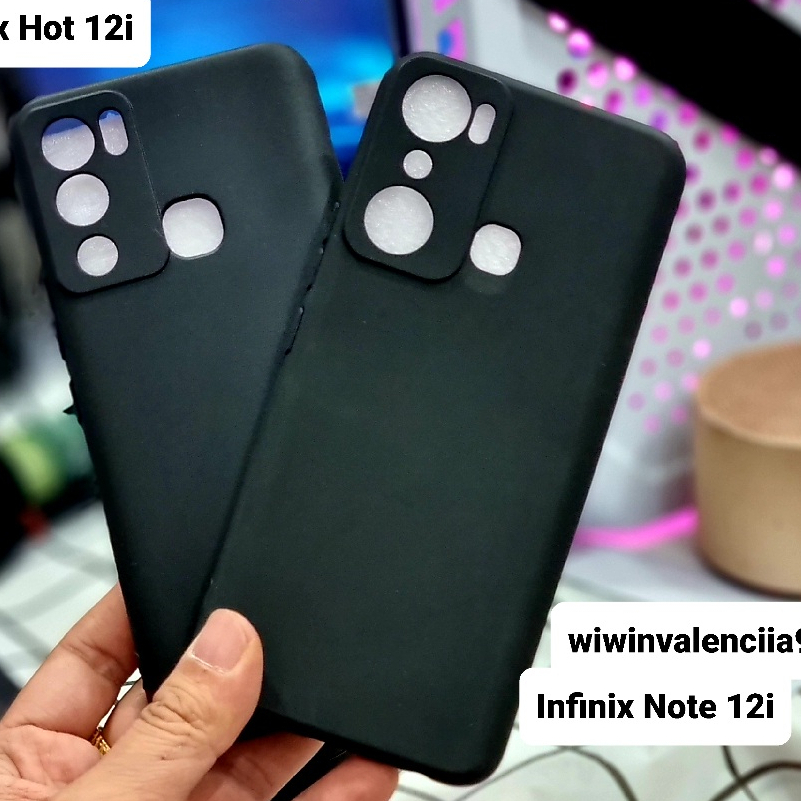 Silicone Black INFINIX Note 12i Hot 30i 12i 12Pro 12 12Play 20 PREMIUM Silikone TPU Flexible Matte Cover Soft Case Full Hitam Glare Anti Minyak Doff Pop up Top Softcase Gelap Polos Tipis Thin/SLim NFC S 20 i Karet Kondom Plastik TPU Play Pro i 4g 5g 30