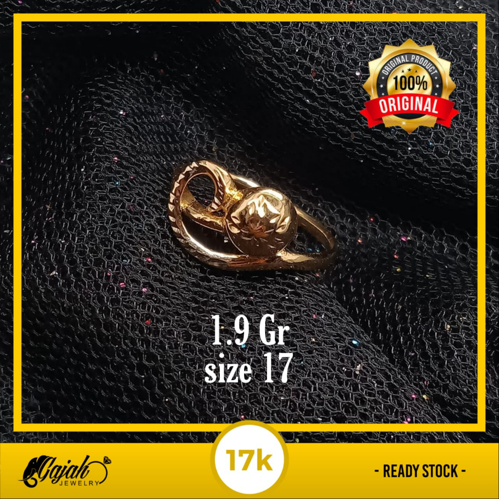 Cincin Emas 17K - 1.9 Gr Kadar 750 - 4695