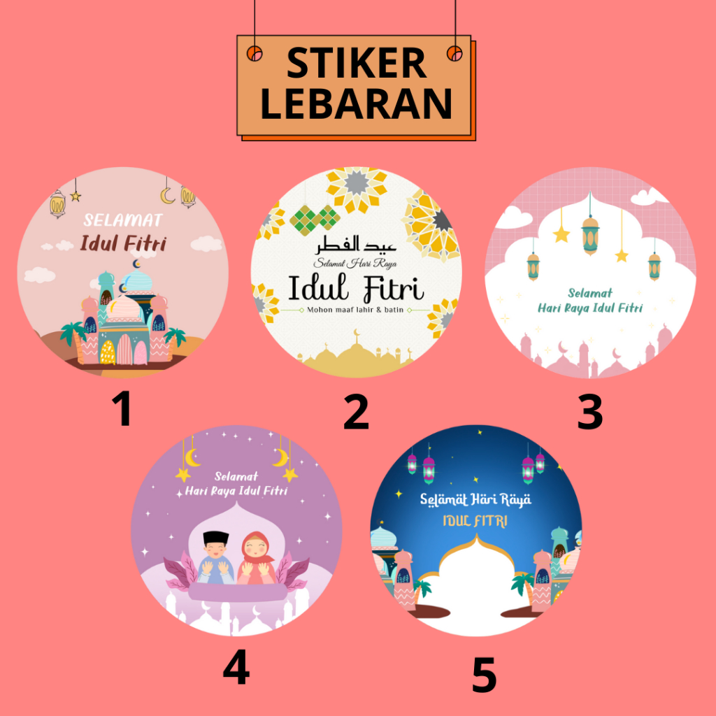 

Stiker Lebaran Hampers Toples Bulat | Stiker IdulFitri | Vinyl Glossy