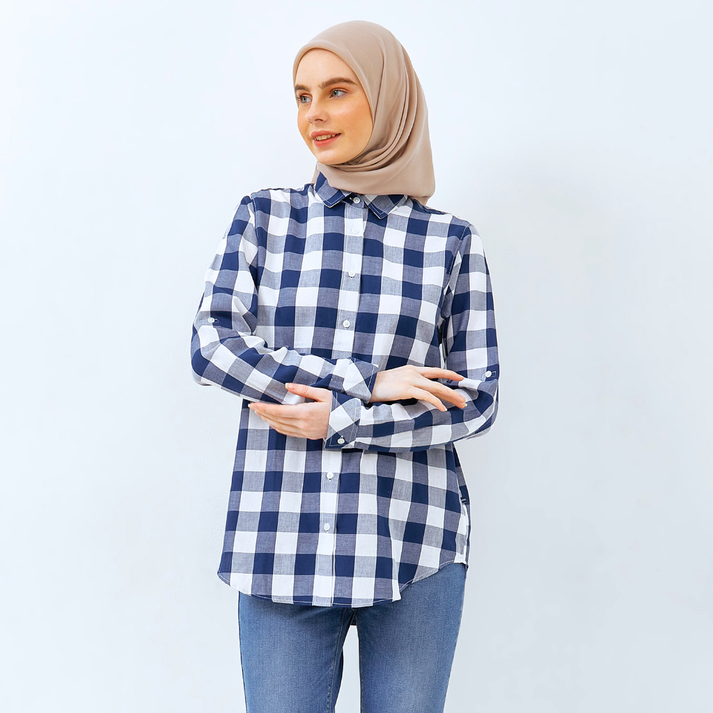 Flamoush Hanver White Kemeja Casual Wanita