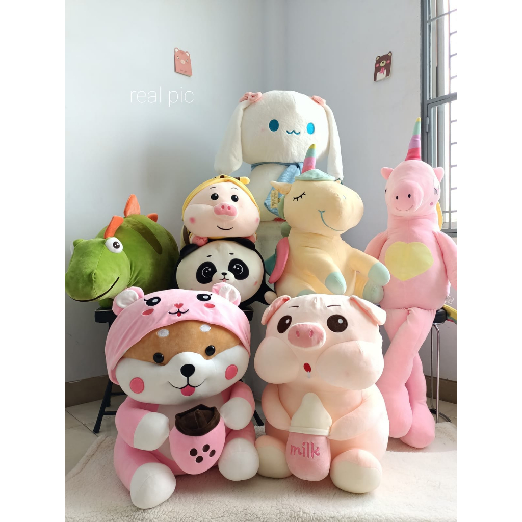 Boneka Super Jumbo Karakter Bahan Plush