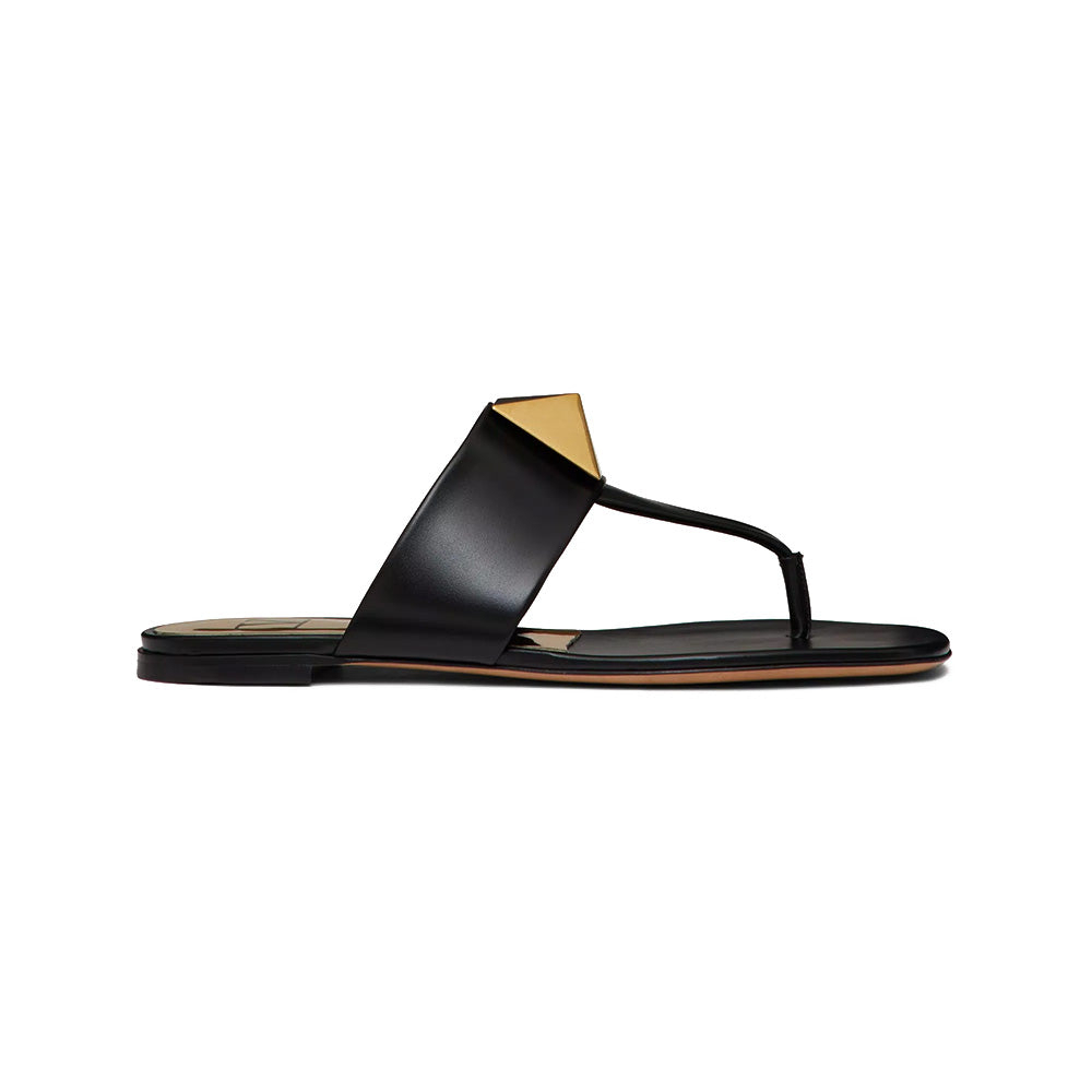 VLTN Garavani One Stud Thong Sandal Black