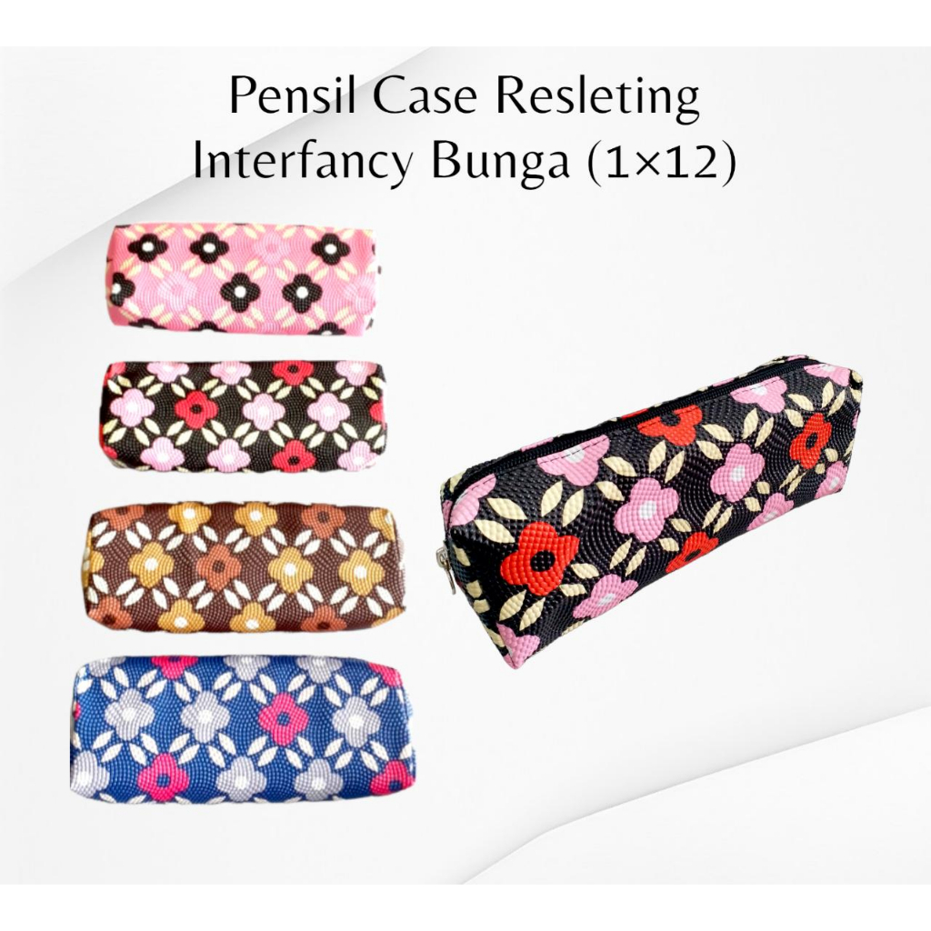 

Pensil Case / Kotak Pensil Resleting Interfancy Bunga