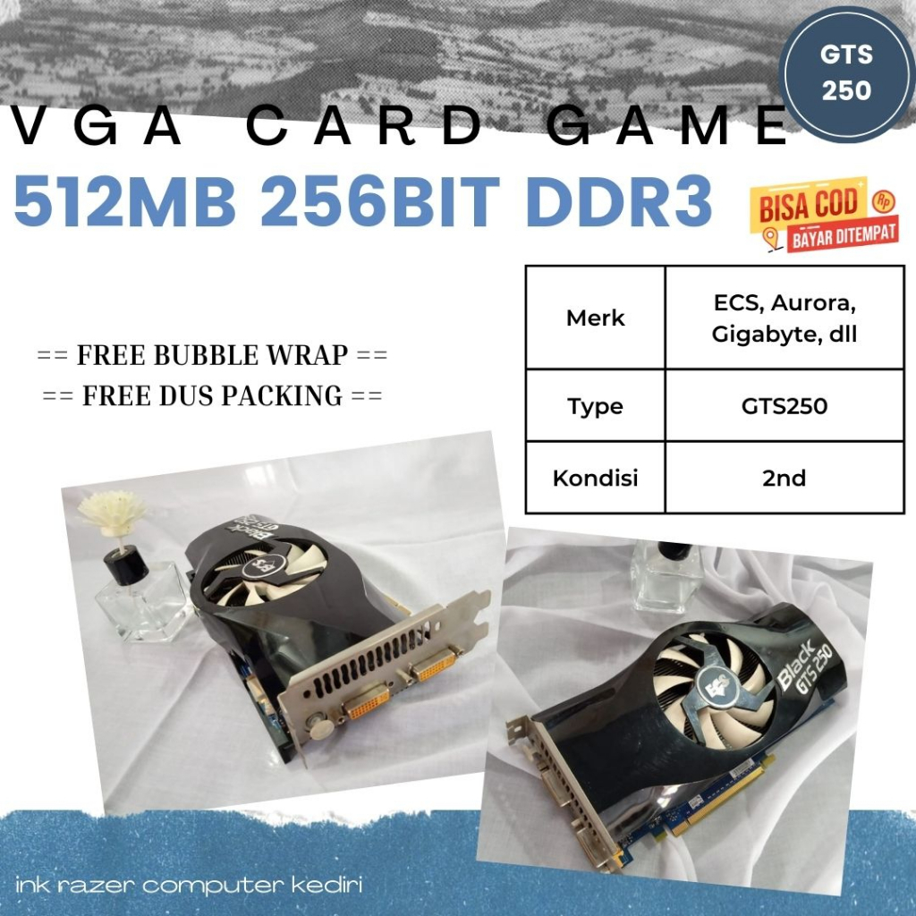 Vga Card 512mb 256bit Ddr3 Nvidia 2nd GTS250