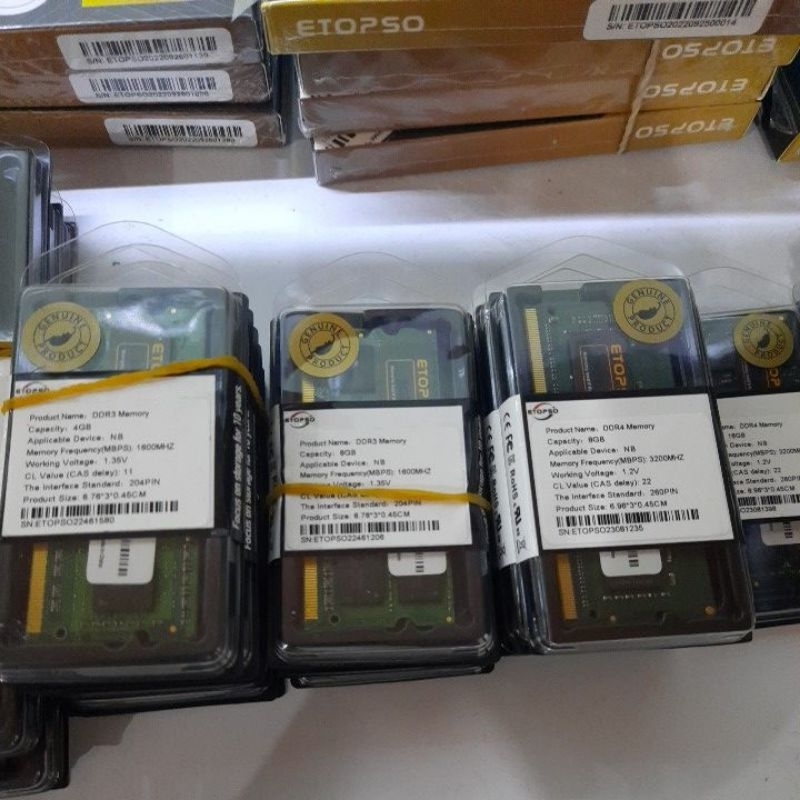 ETOPSO RAM LAPTOP DDR4 16GB SODIMM 2666 MHZ 1.2V LIFETIME