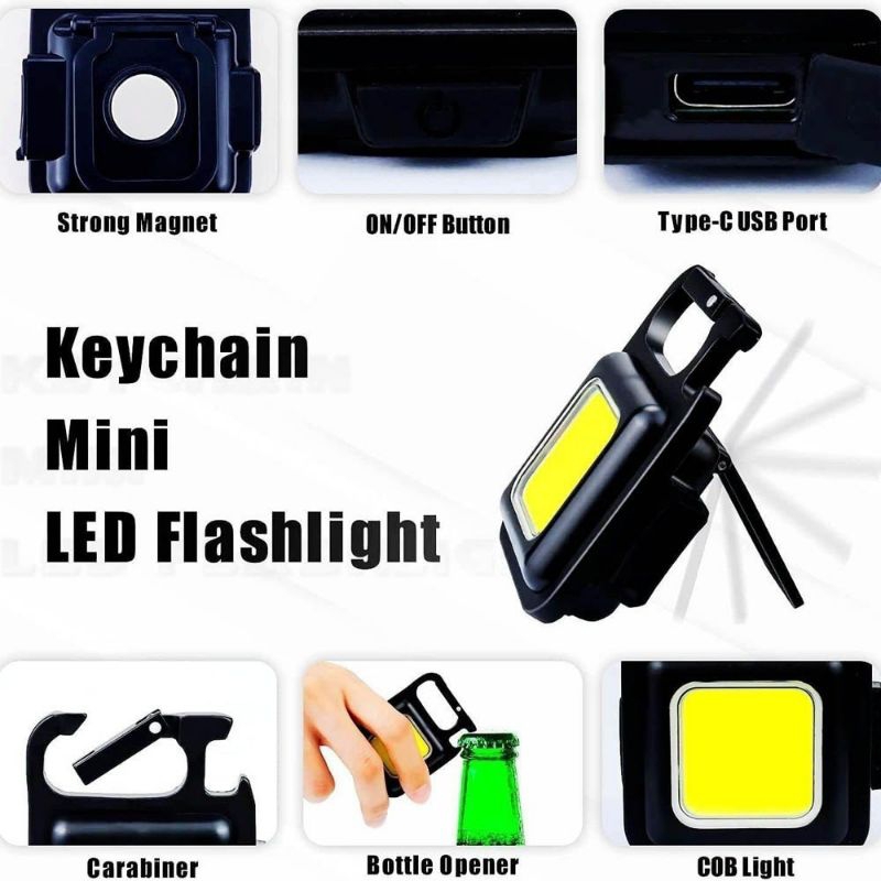 Lampu COB LED key light Senter COB Key Chain Lampu