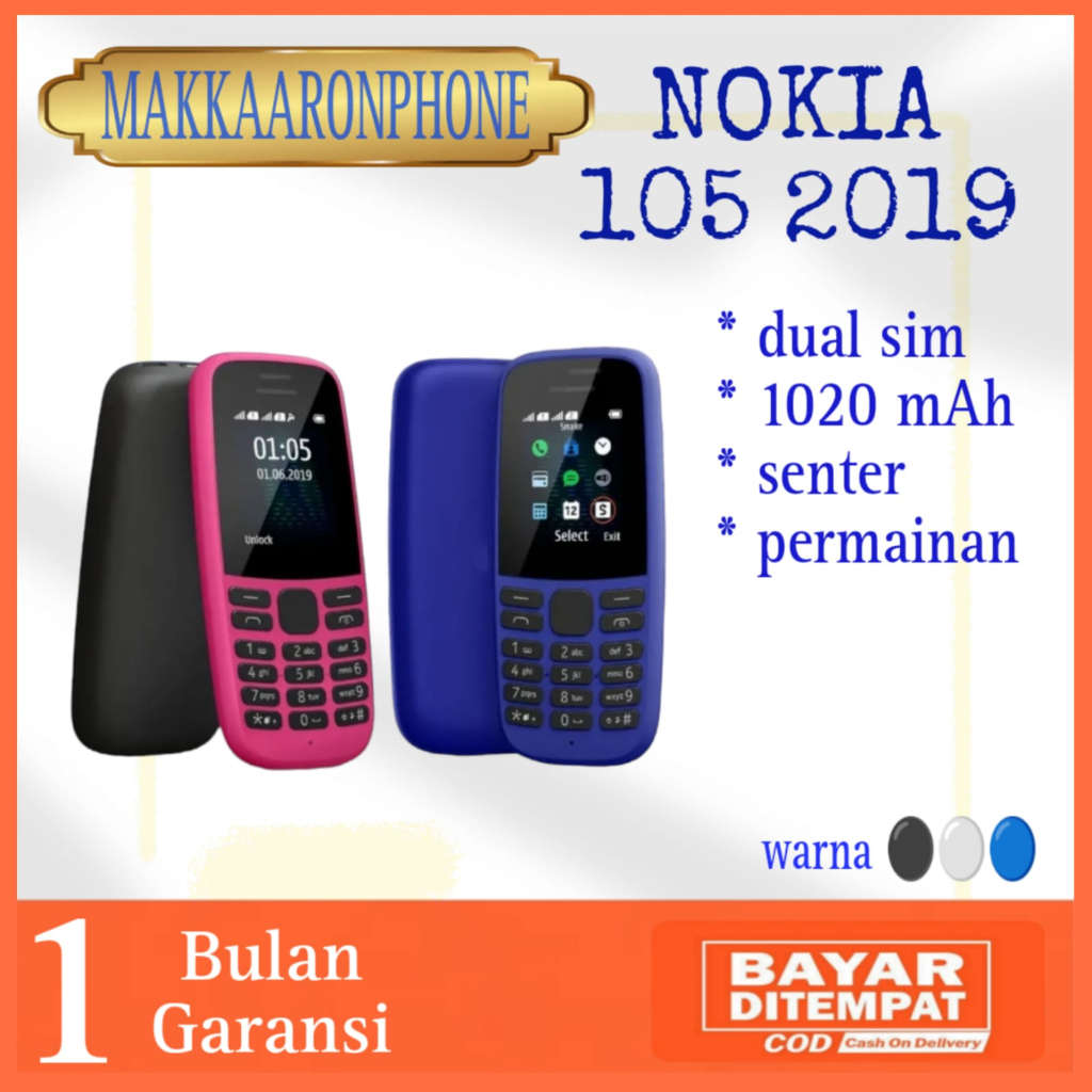 HANDPHONE NOKIA 105 (2019) HP NOKIA DUAL SIM