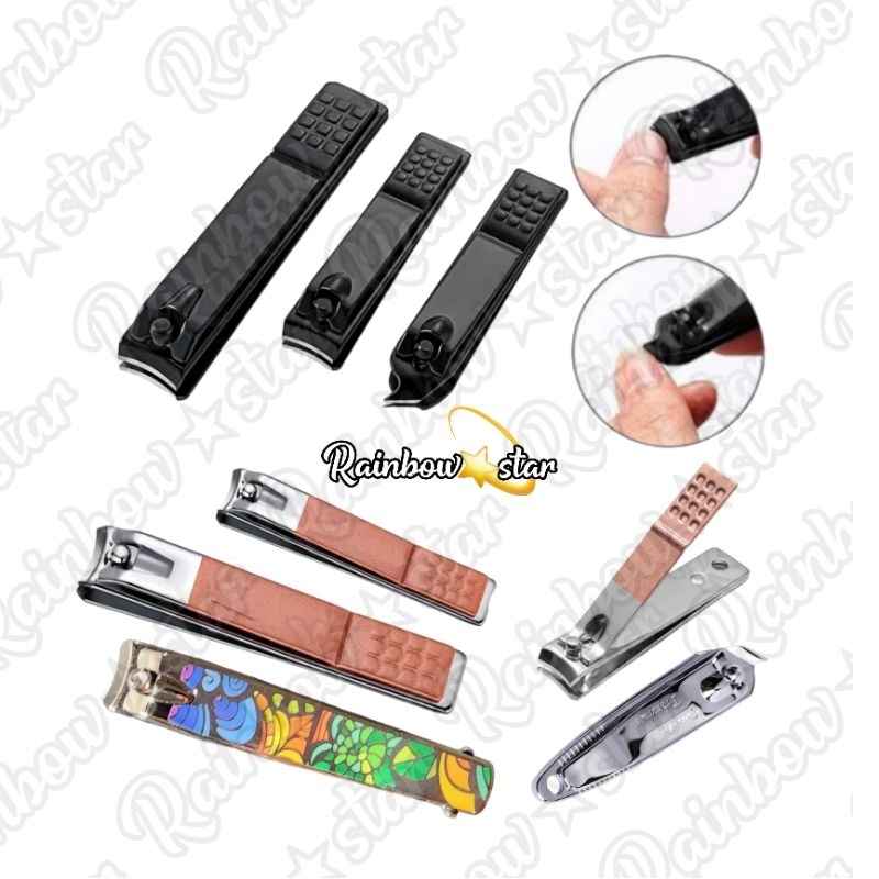 Gunting Kuku Bentuk Miring Bengkok Nail Clipper Gunting Kuku Besar Kecil Manicure Pedicure Tools Black Gold