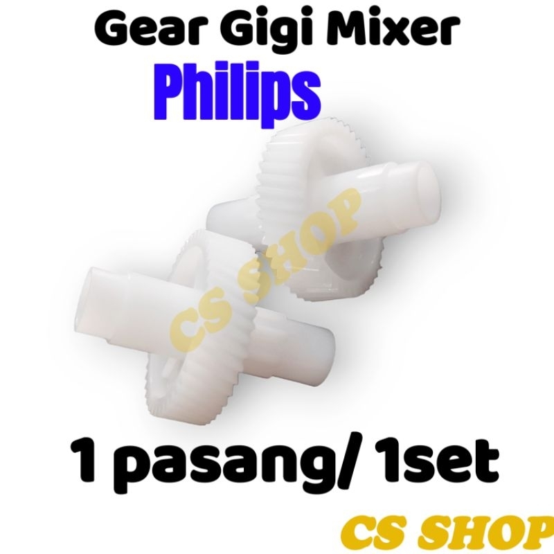 GEAR GIGI MIXER PHILIPS ORIGINAL 1 SET/GEAR MIXER MEREK PHILIPS HR,1500,HR 1530,HR 1538,SEPASANG 2PCS