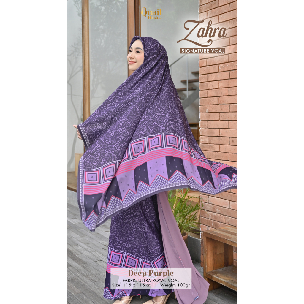 Quail Hijab Zahra Voal Signature Motif "Quail"