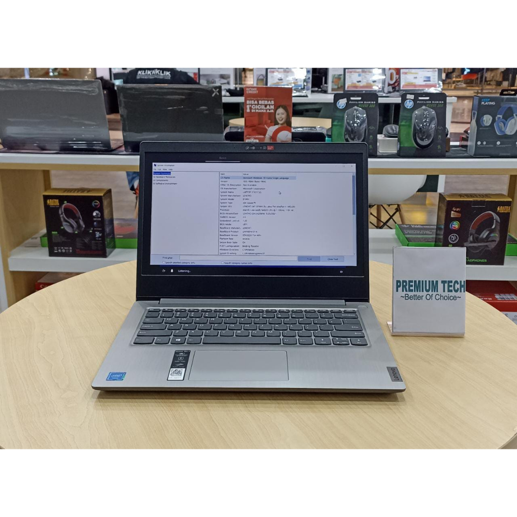 Laptop Murah Lenovo IdeaPad Slim 3 N4020 4GB 512GB SSD FHD Windows 11 Office Original 2021 Terlaris