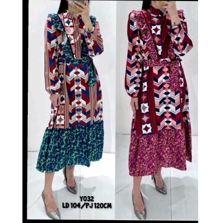 dress gamis import floral