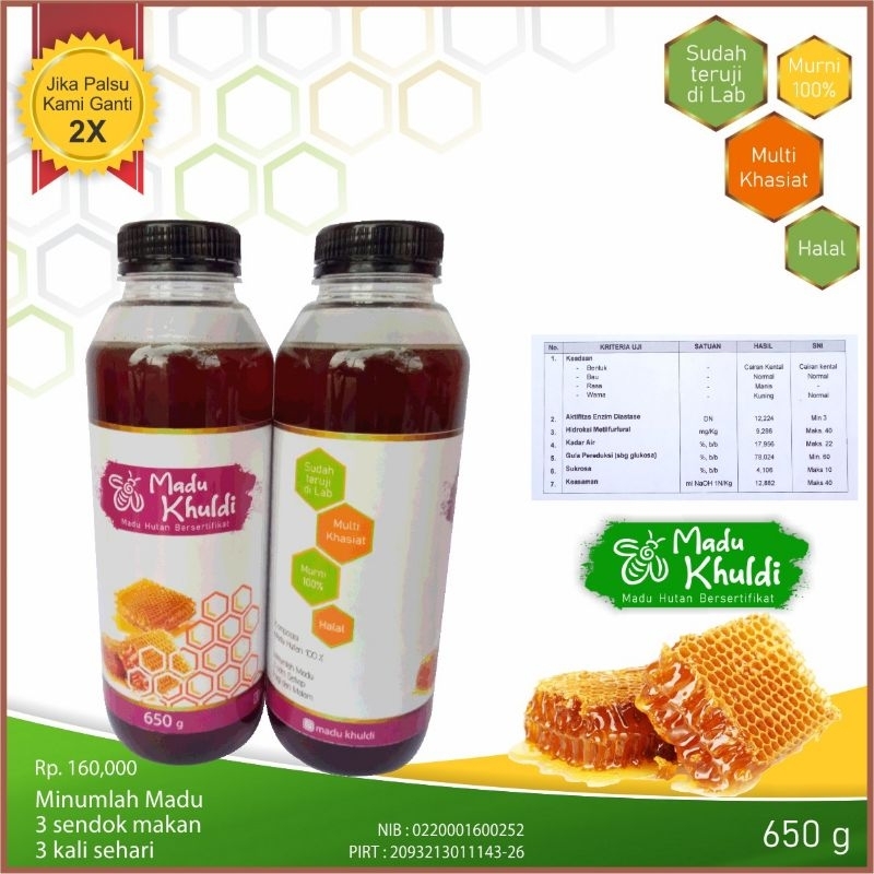 

Madu hutan murni 100% dari Madu khuldi isi 650 gr