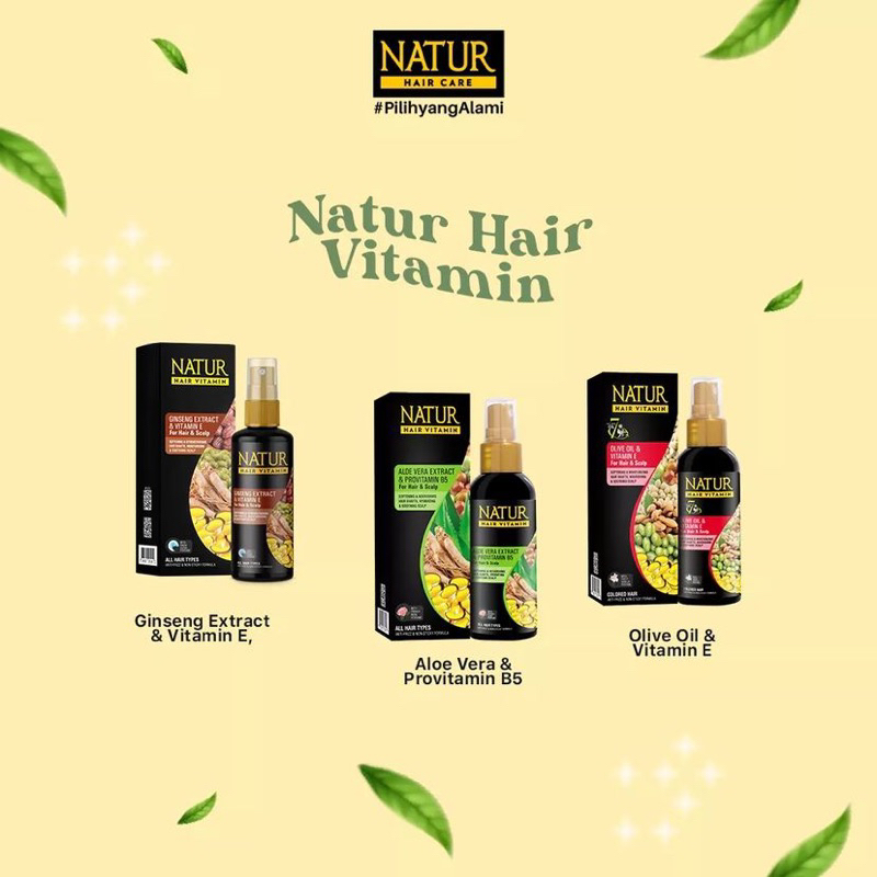 NATUR Hair Vitamin Ginseng 80 ml - Vitamin Rambut Rontok