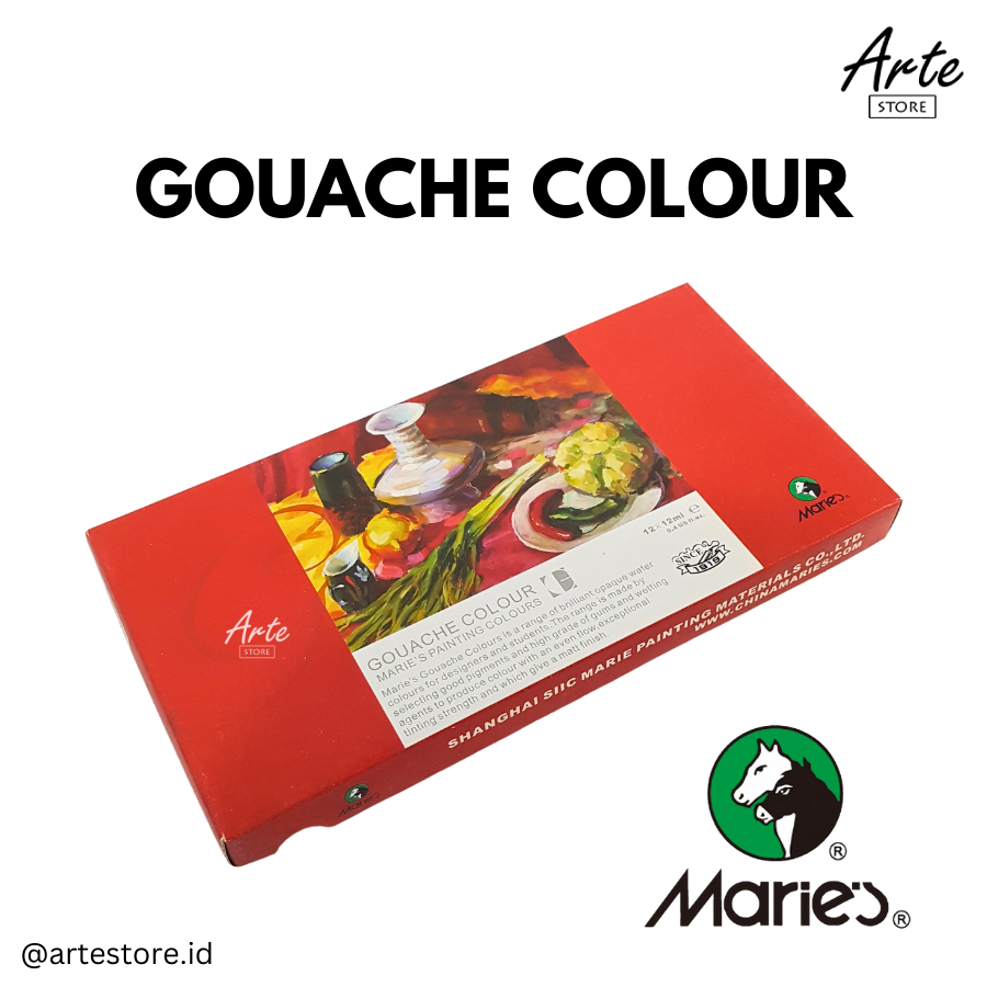 MARIES Gouache Color Set 12 Warna