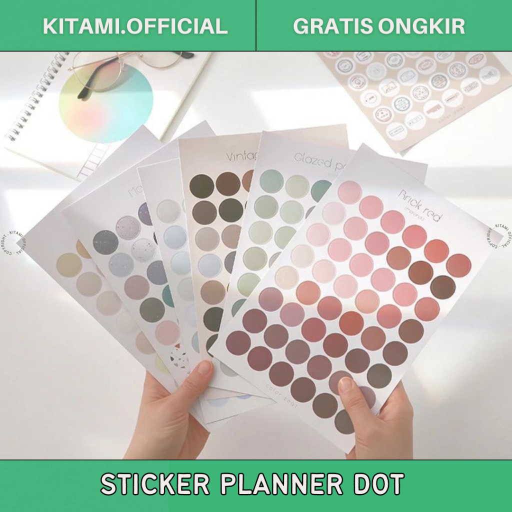 STICKER DECOR BULAT DOTS MACARON | PAPER STICKER PLANNER SCRAPBOOK COLORFUL