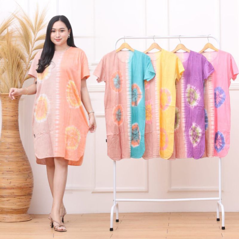 TERBARU!!DASTER KAOS JUMBO LD 120 TIEDYE LEHER OBLONG NON BUSUI BUMIL KATUN ADEM