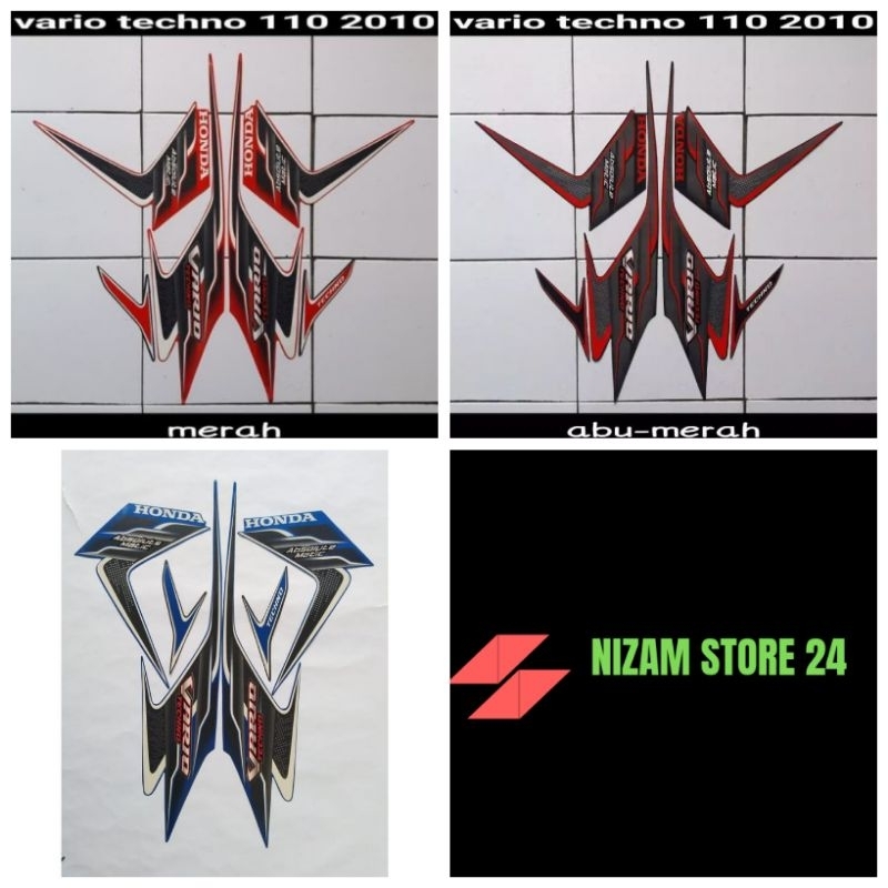 setriping setiker Honda Vario Techno 110 2010 / stiker decal emblem
