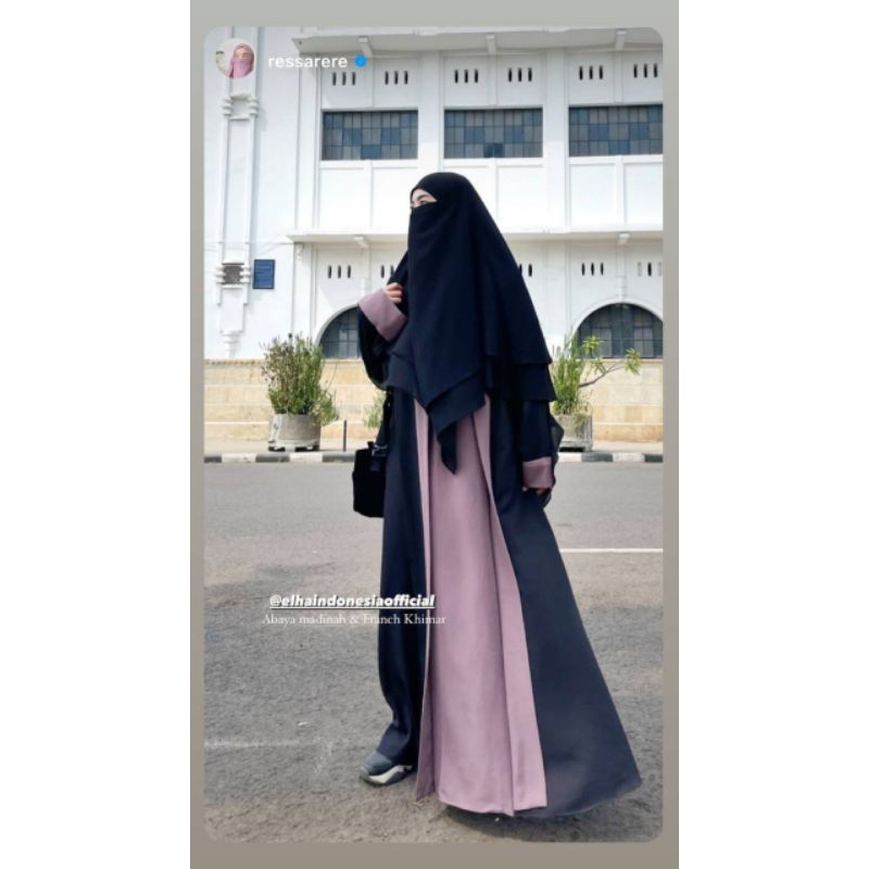 Dilovable.id | ABAYA MADINAH KOMBINASI GAMIS WANITA BY. ELHA