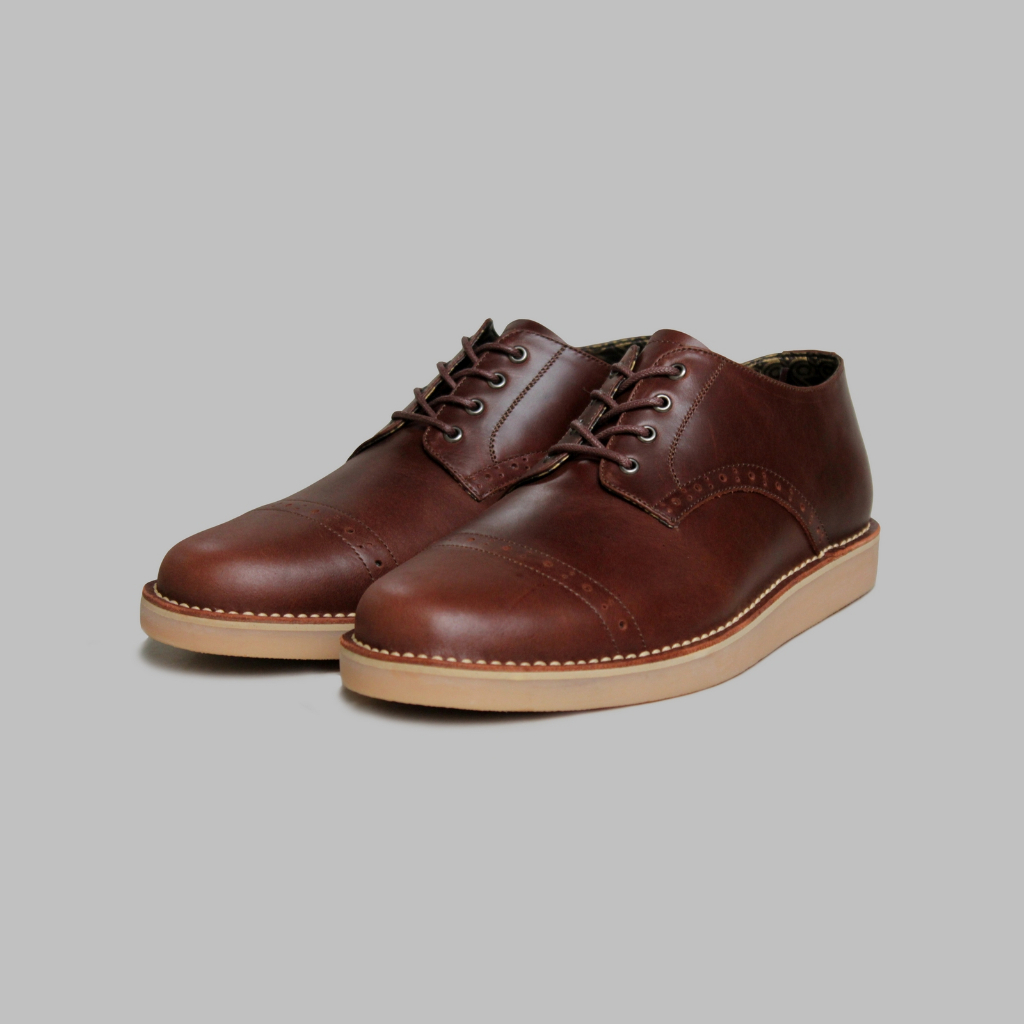 ARTAP Footwear - Sepatu Kulit Asli Boots Pria - Lux Brown Cream Sole