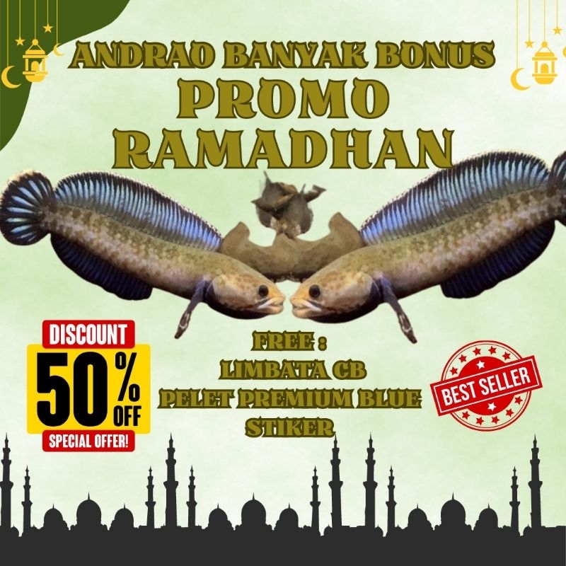 ANDRAO PROMO RAMADHAN Free Limbata cb+Pelet Premium blue+stiker  - ohmyfish.ind
