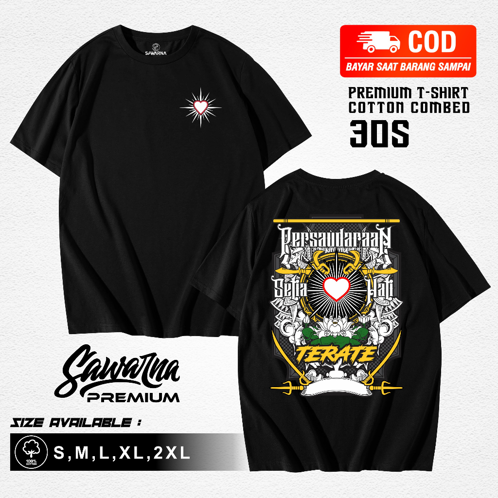 KAOS PSHT TERATE SH TERATE KAOS SH TERATE-KAOS SRIKANDI-Kaos TERATE EMAS SATU ABAD